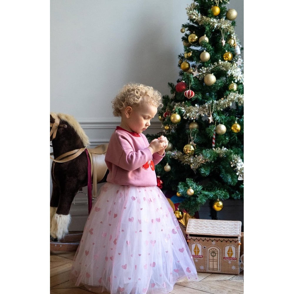 FALDA RATATAM CORAZONES ROSA