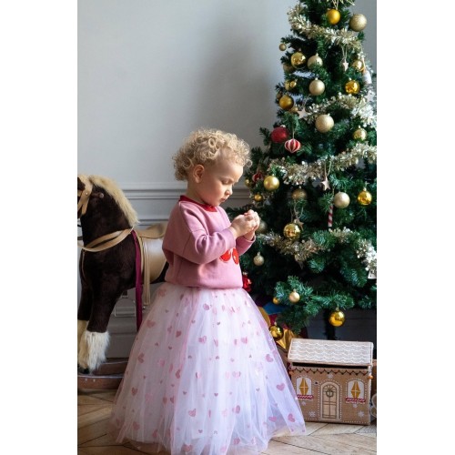 FALDA RATATAM CORAZONES ROSA