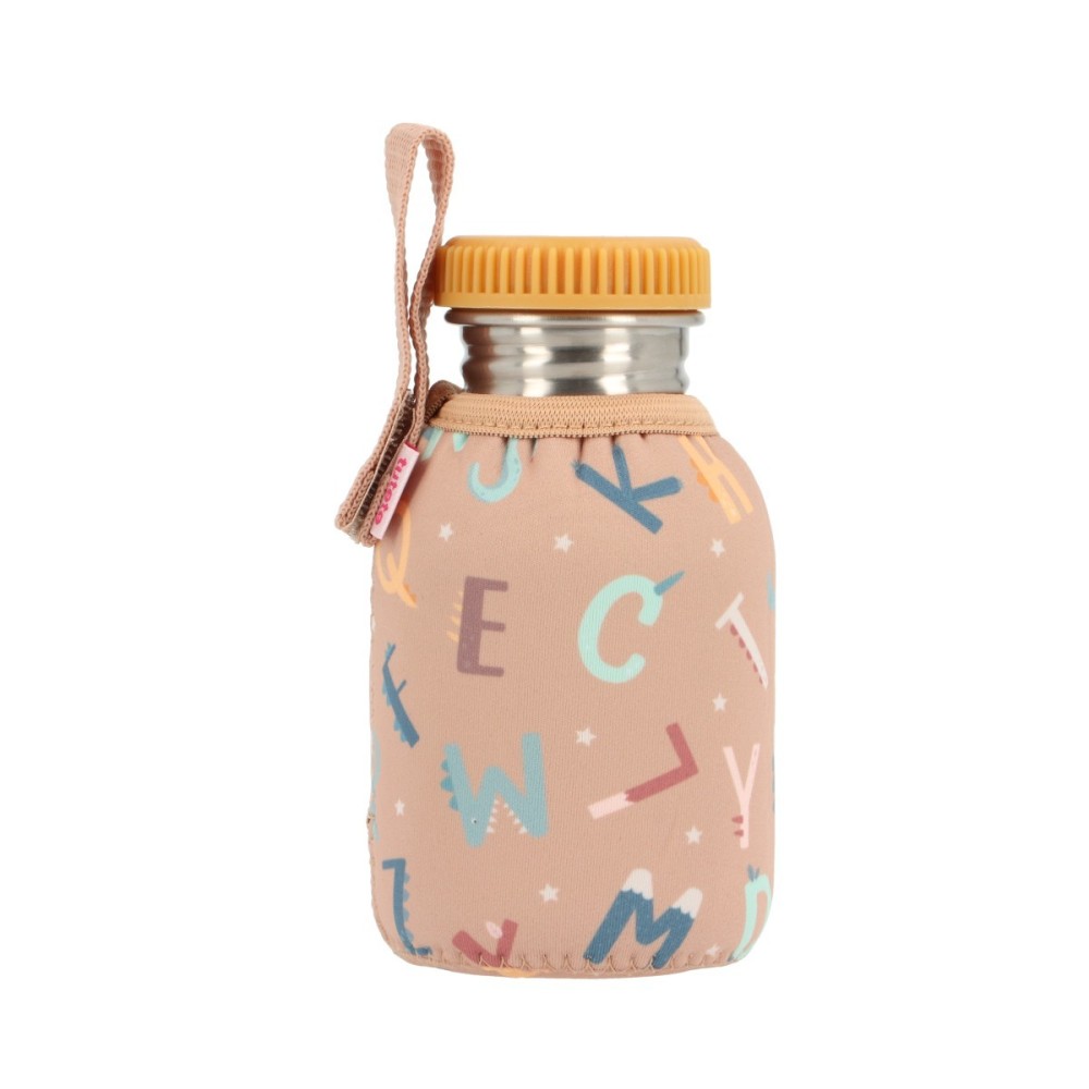 BOTELLA ACERO CON FUNDA 350 FUNNY LETTERS