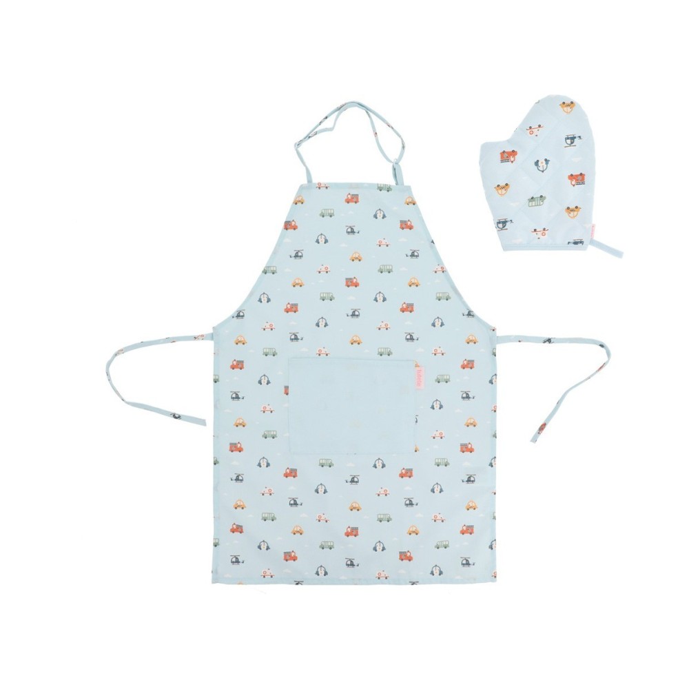 SET DELANTAL CITY CARS