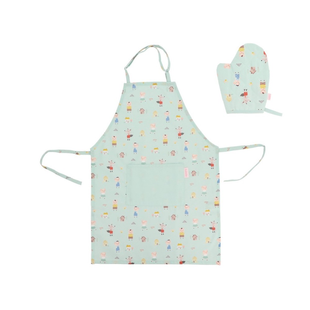 SET DELANTAL 3 CERDITOS