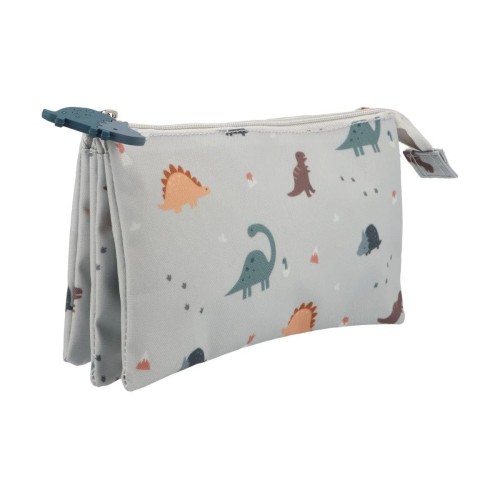 ESTUCHE 3 COMPARTIMENTOS DINO