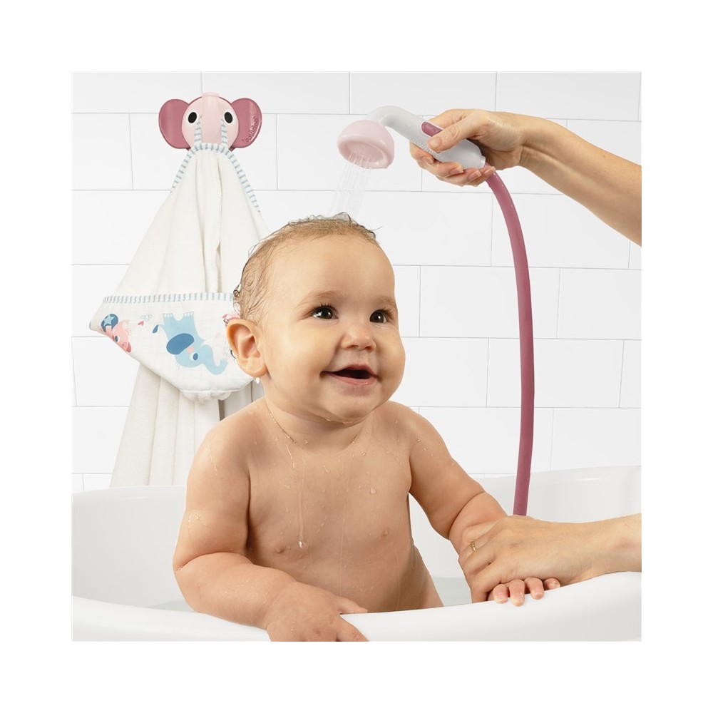 SET DE BAÑO DUCHA ELEFANTE ROSA