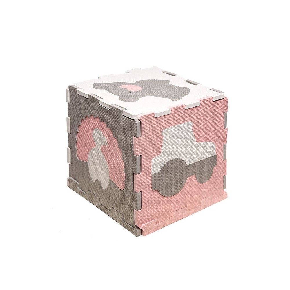 ALFOMBRA PUZLE GRANJA 120X90 GRIS