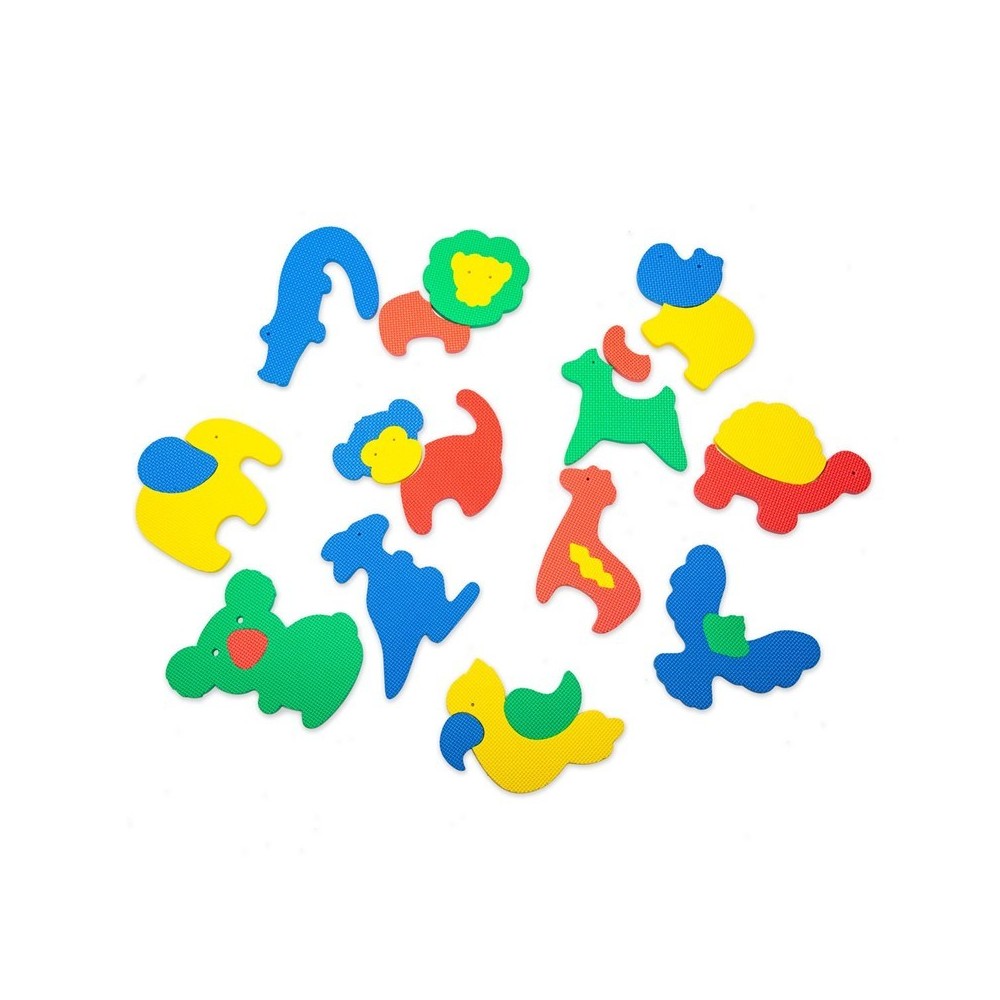 ALFOMBRA PUZLE SAFARI 120X90 VERDE