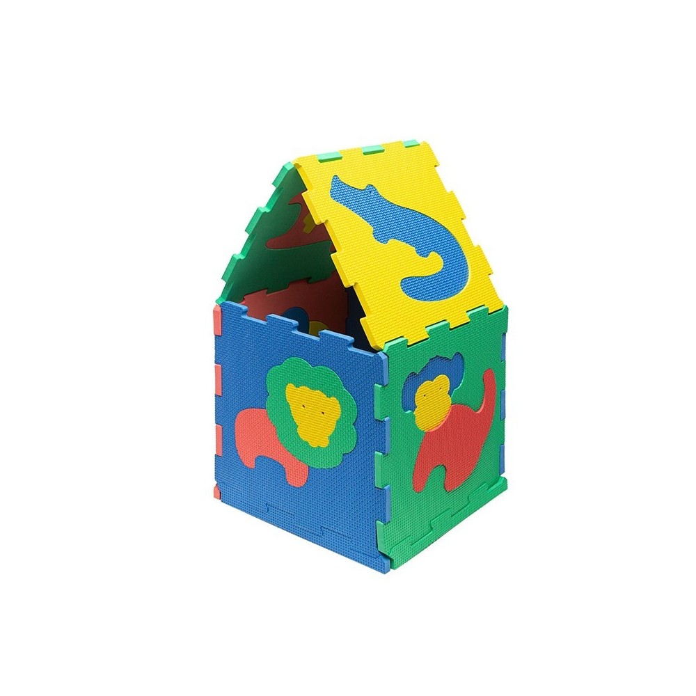 ALFOMBRA PUZLE SAFARI 120X90 VERDE