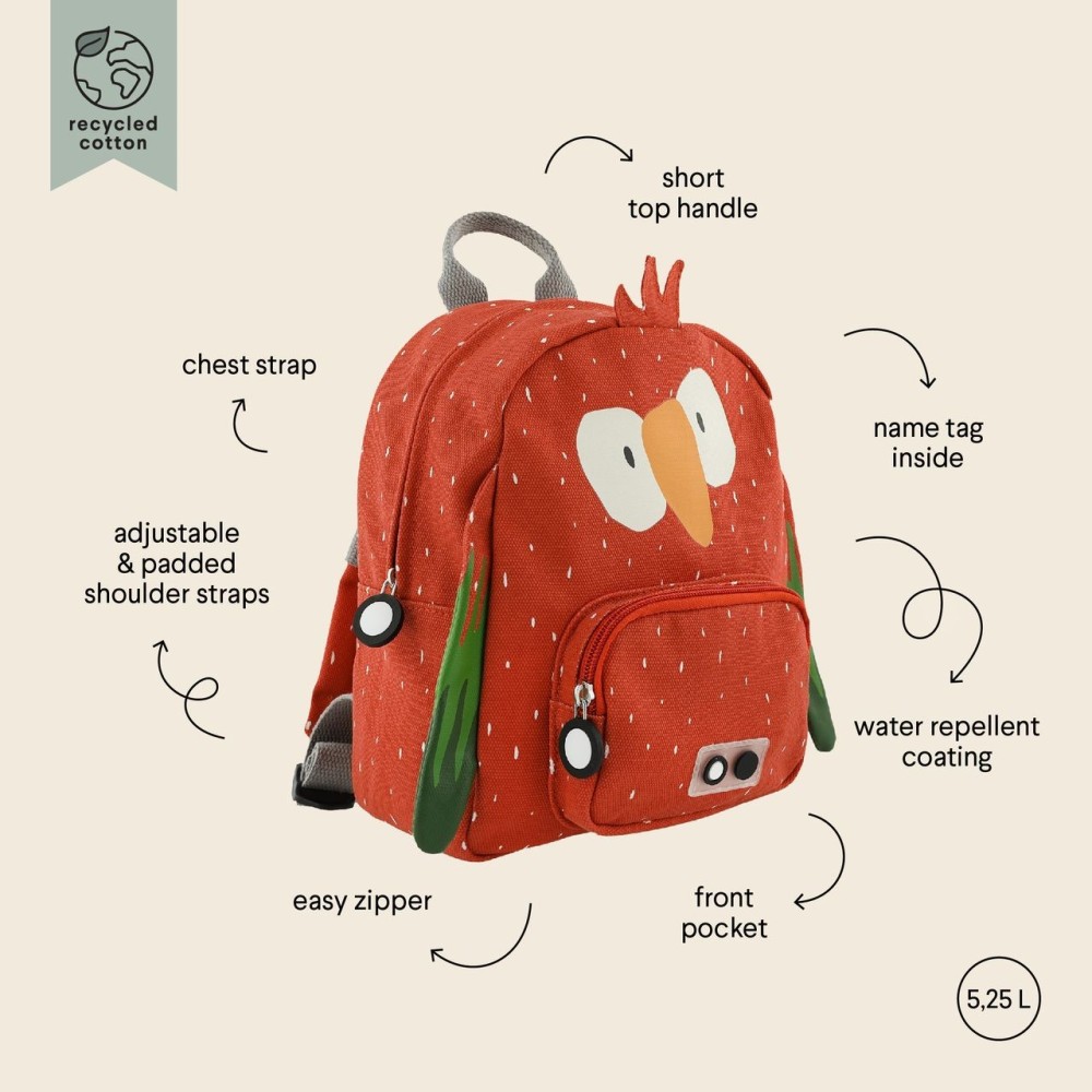 TRIXIE MOCHILA SMALL ANIMALES MR PARROT 2