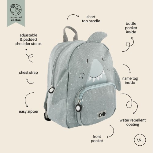 TRIXIE MOCHILA DE ANIMALES MR SHARK