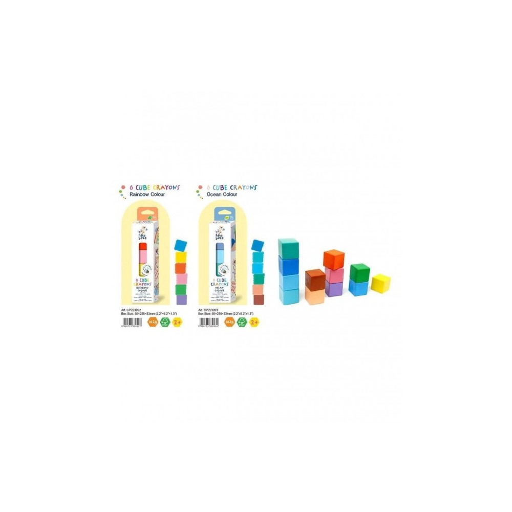 6 CRAYONES CUBO- ARCOIRIS