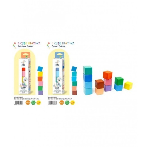 6 CRAYONES CUBO- ARCOIRIS