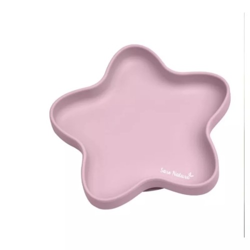 PLATO ESTRELLA SILICONA ROSA