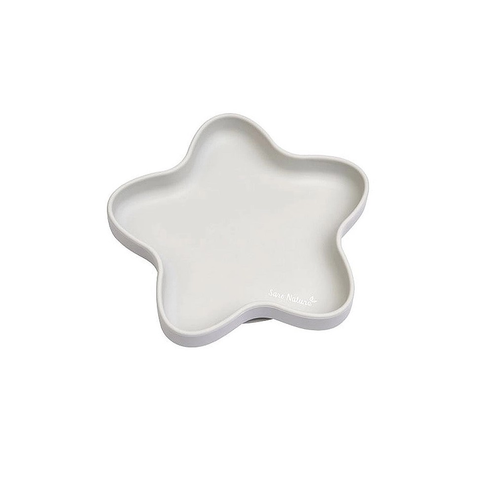 PLATO ESTRELLA SILICONA GRIS