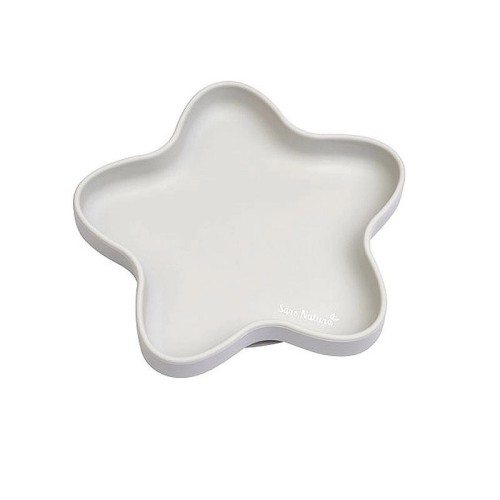 PLATO ESTRELLA SILICONA GRIS