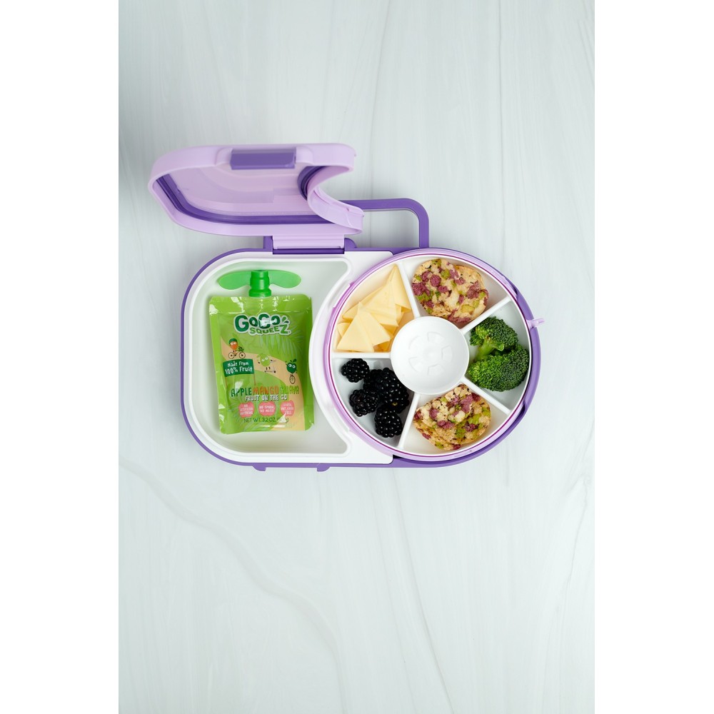 CAJA ALMUERZO SPINNER 2 IN 1 L PURPLE 2