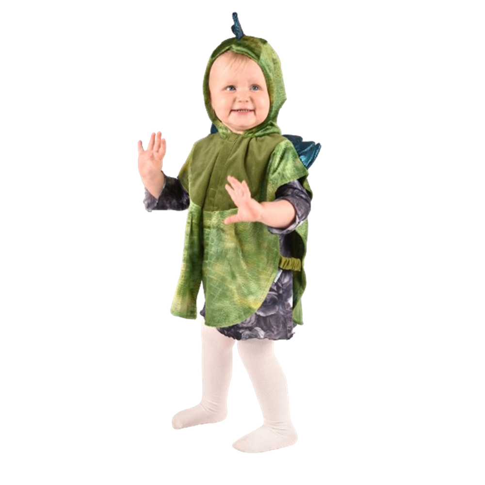 DISFRAZ DINO 1-4 AÑOS VERDE