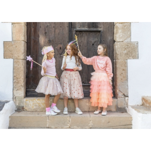 FALDA RATATAM CORAZONES DORADO