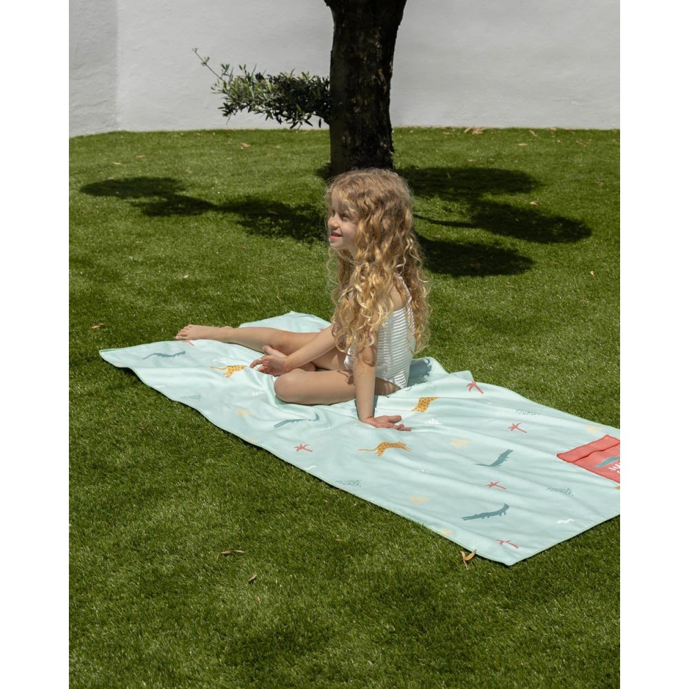 TOALLA NIÑOS 75X150 JUNGLE VERDE 2