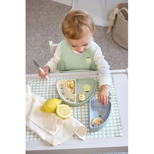 PLATO SILICONA SET 3 HAPPY FRUIT LEMON