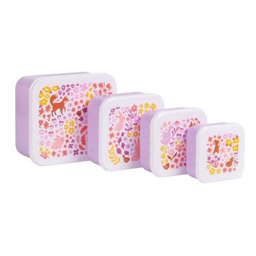 SET 4 CAJAS SNACK FLORES