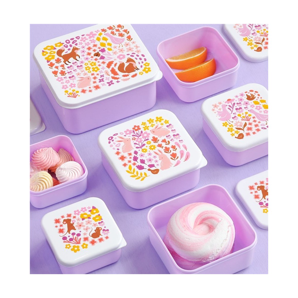 SET 4 CAJAS SNACK FLORES