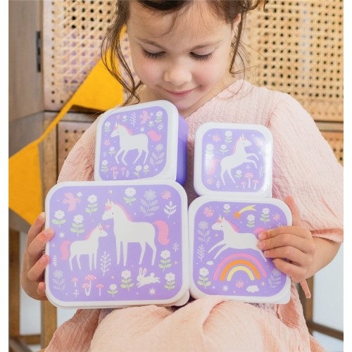 SET 4 CAJAS SNACK UNICORNIOS