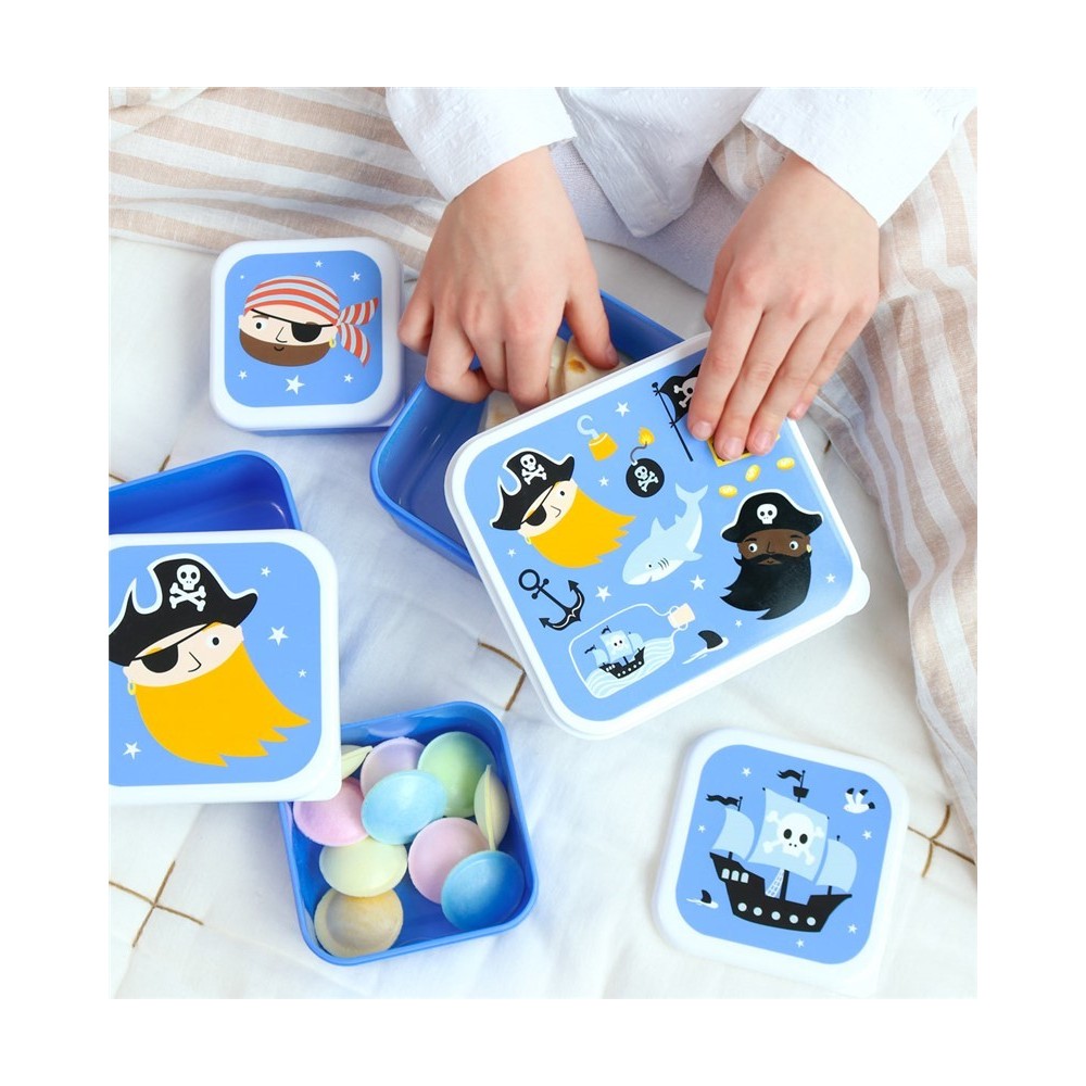 SET 4 CAJAS SNACK PIRATAS