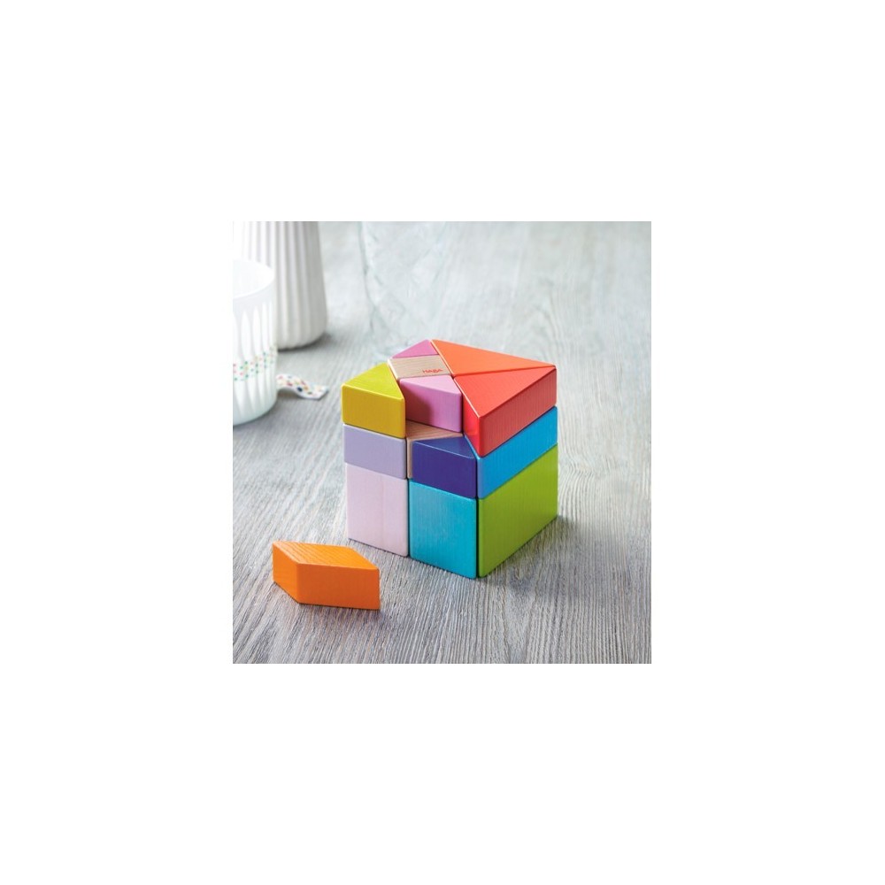 JUEGO COMPOSICION 3D CUBO TANGRAM