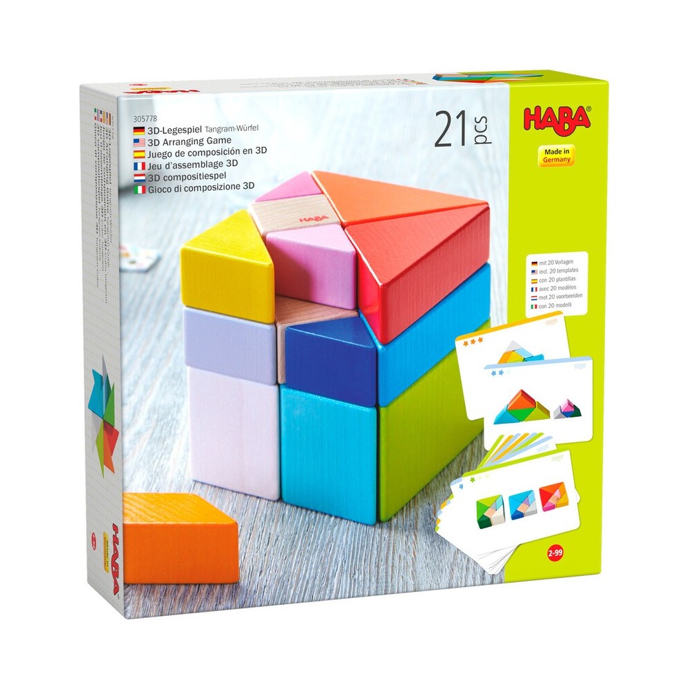 JUEGO COMPOSICION 3D CUBO TANGRAM