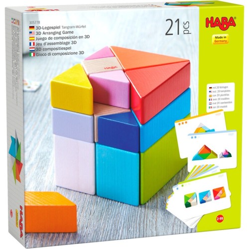 JUEGO COMPOSICION 3D CUBO TANGRAM