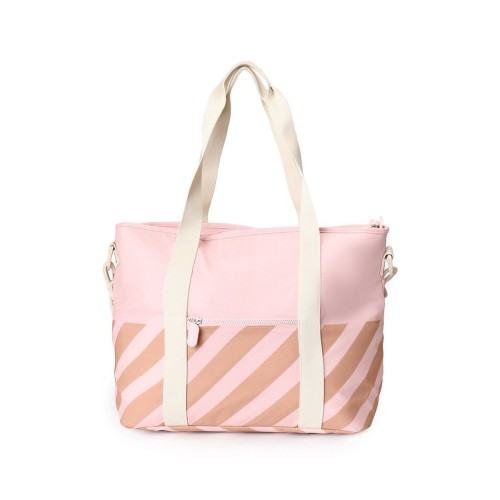 BOLSO NEVERA STRIPES ROSADO
