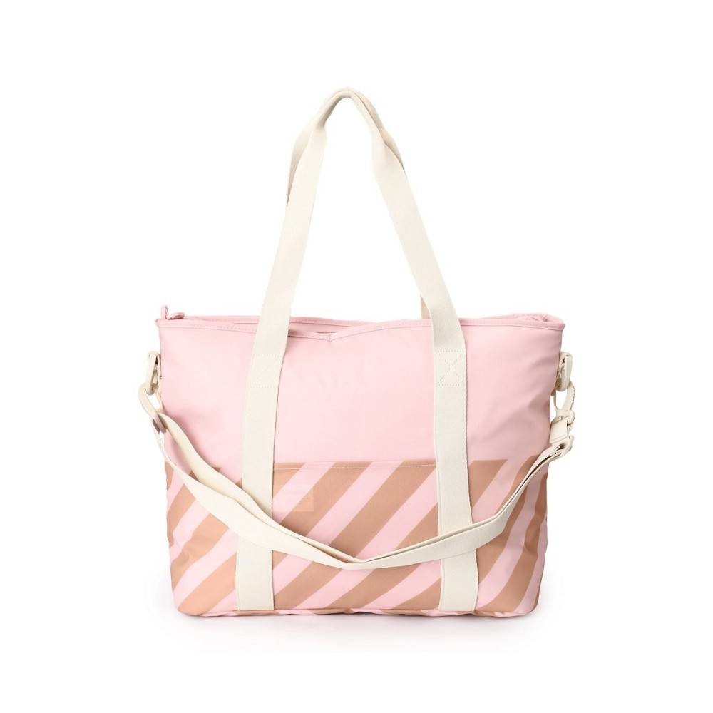 BOLSO NEVERA STRIPES ROSADO 2