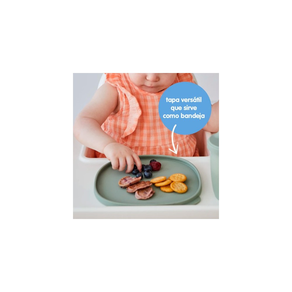 PLATO SILICONA TAPA SAGE