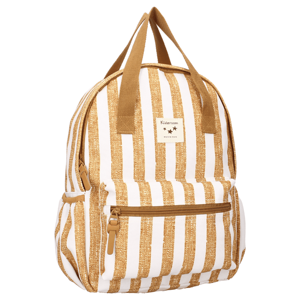 MOCHILA KIDZROOM RAYAS MARRON