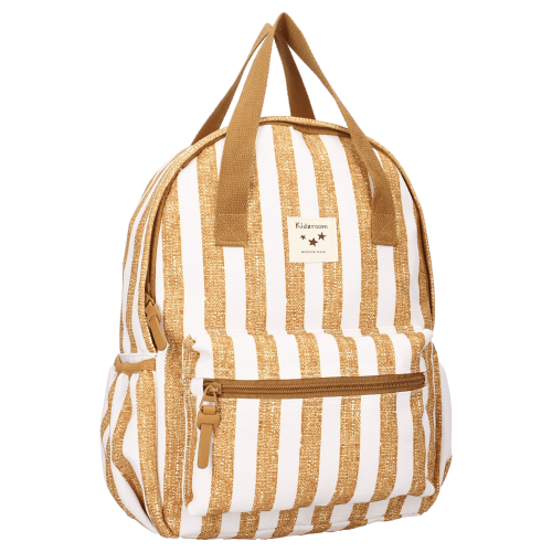 MOCHILA KIDZROOM RAYAS MARRON