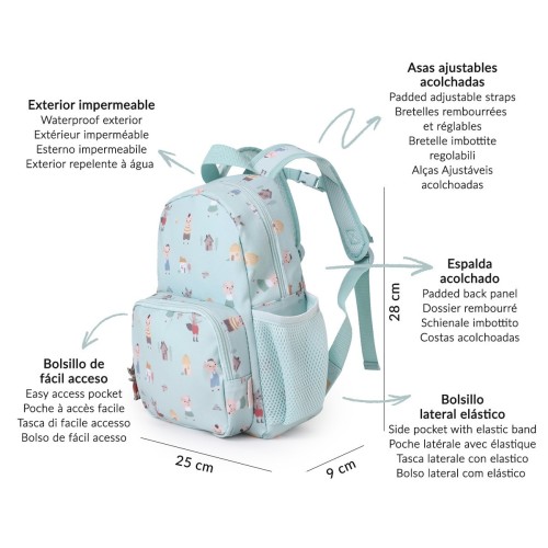 MOCHILA INFANTIL ESCOLAR LOS 3 CERDITOS