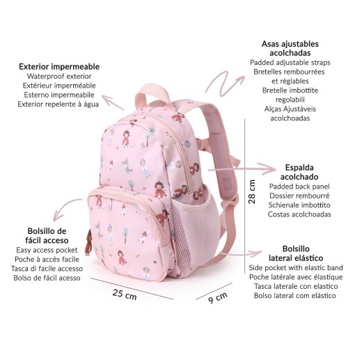 MOCHILA INFANTIL ESCOLAR LITTLE RED