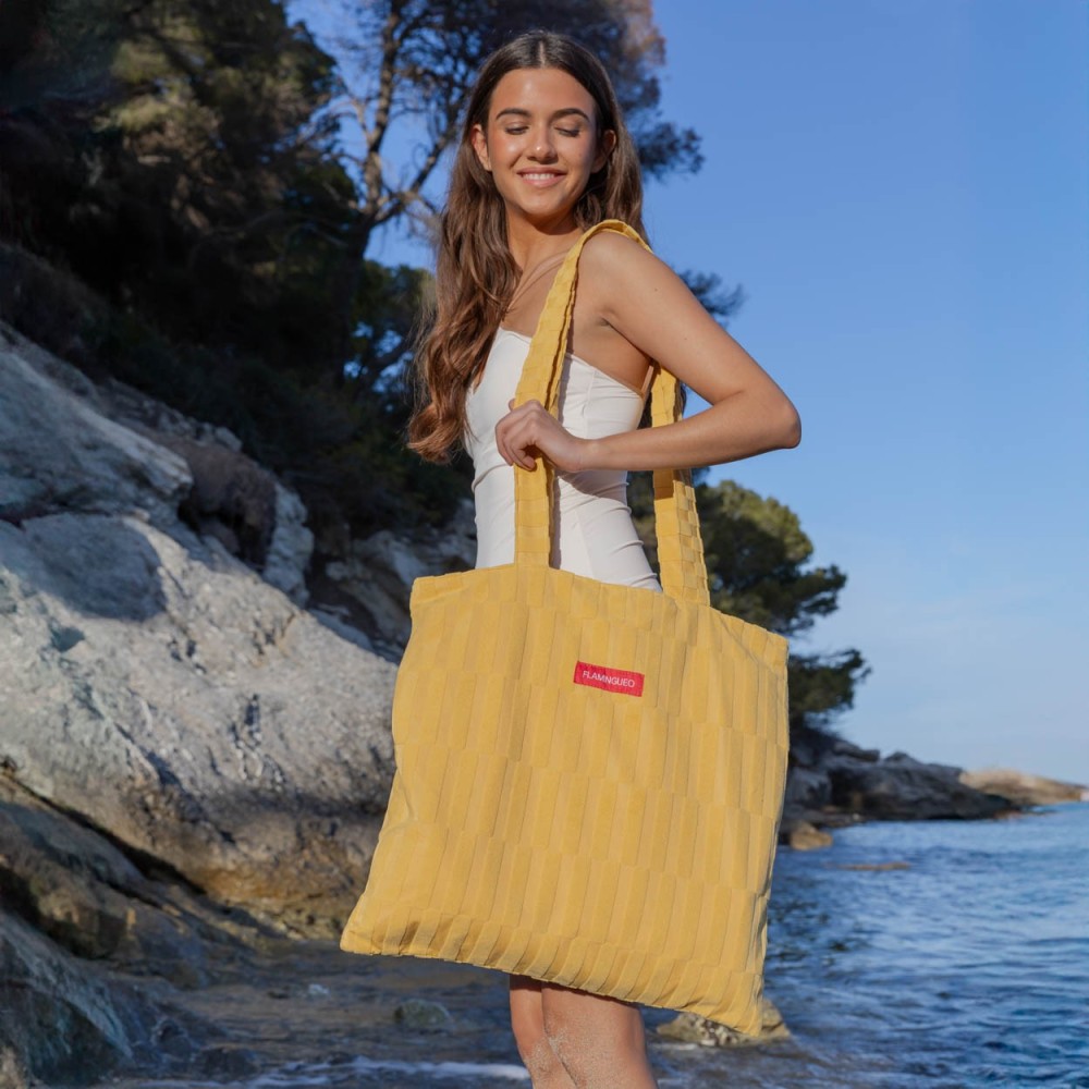BOLSA DE PLAYA DEMI AMARILLO