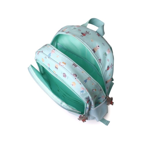 MOCHILA MEDIANA ESCOLAR LOS 3 CERDITOS