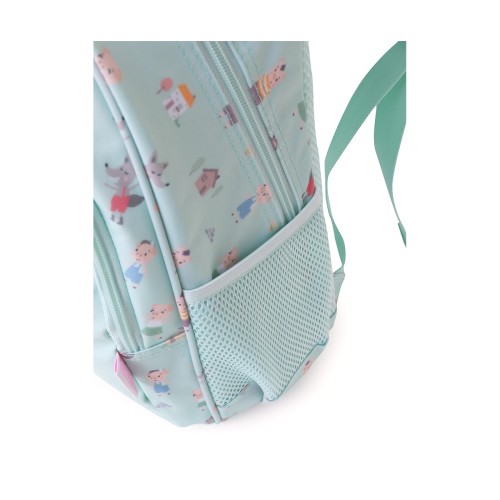 MOCHILA MEDIANA ESCOLAR LOS 3 CERDITOS