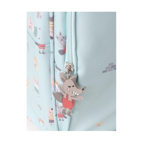 MOCHILA MEDIANA ESCOLAR LOS 3 CERDITOS