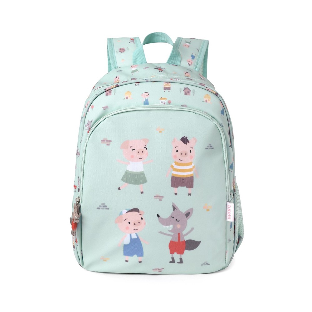 MOCHILA MEDIANA ESCOLAR LOS 3 CERDITOS