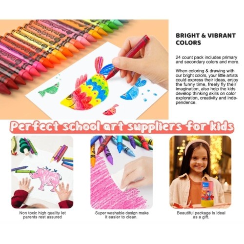 CRAYÓN LAVABLE (24 UD.)