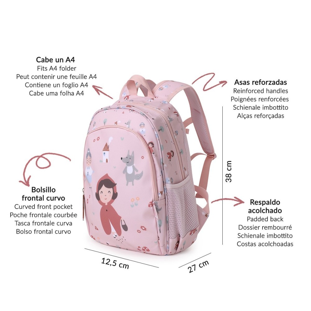 MOCHILA MEDIANA ESCOLAR LITTLE RED