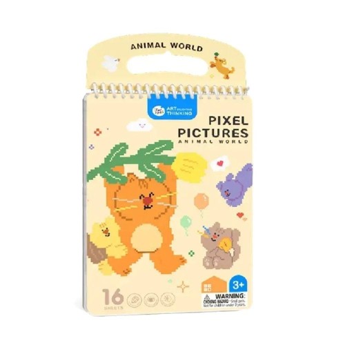 CUADERNO PIXEL ART ANIMAL WORLD