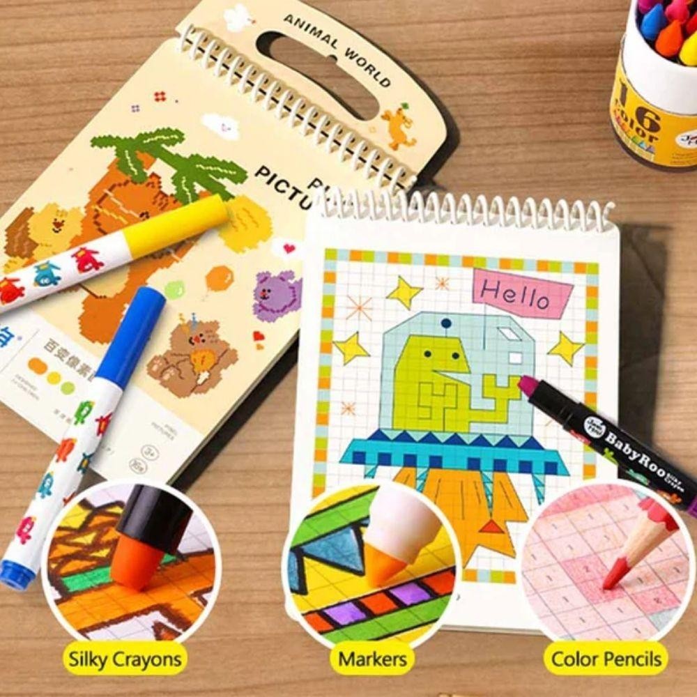 CUADERNO PIXEL ART ANIMAL WORLD 2