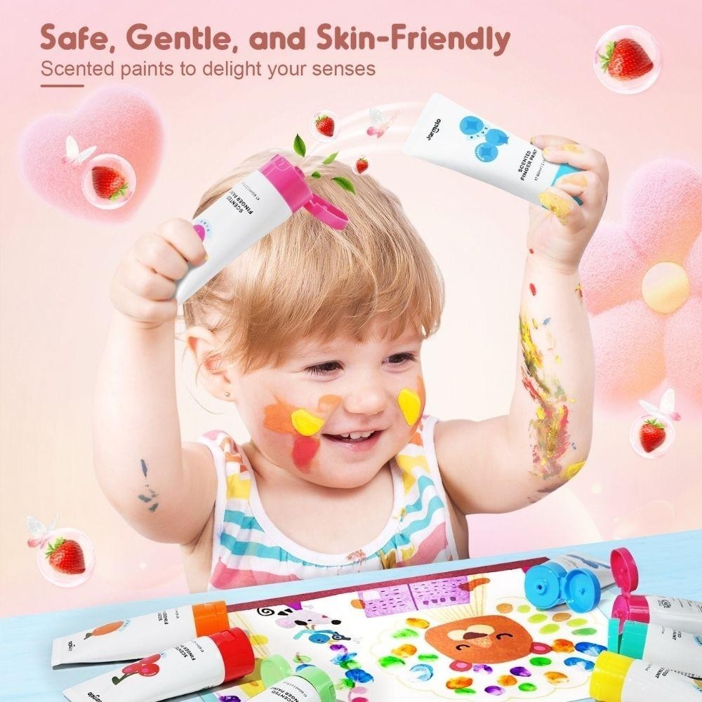 PINTURA DE DEDOS PERFUMADA 12U