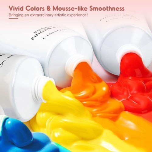 PINTURA DE DEDOS PERFUMADA 12U