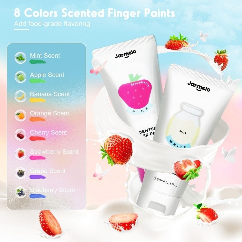 PINTURA DE DEDOS PERFUMADA 12U