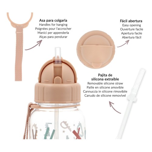 BOTELLA AGUA TRITAN  350 ML FUNNY LETTERS