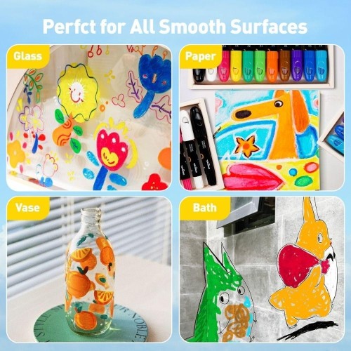 CRAYONES PARA CRISTAL, AZU 6U